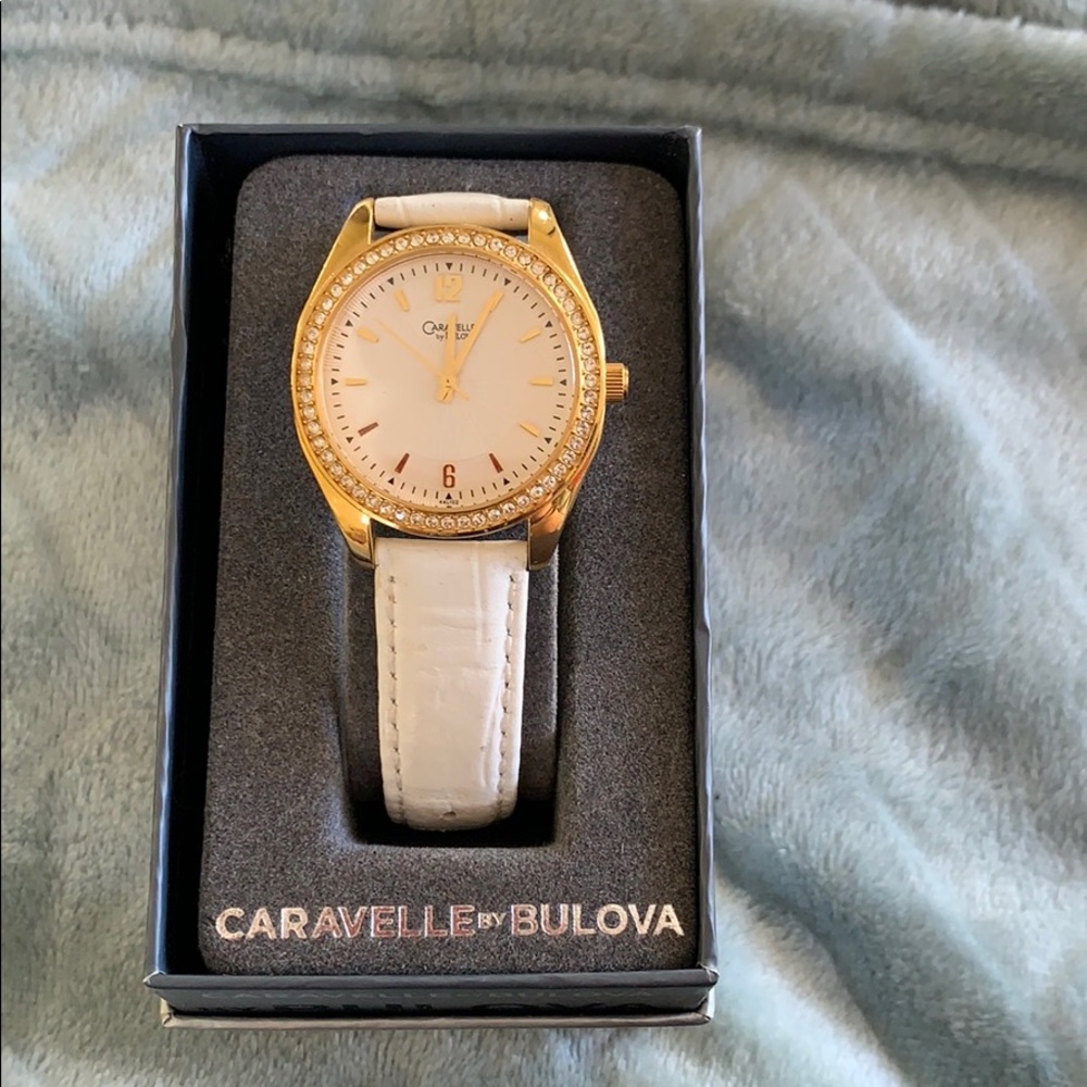 Used gold Caravelle by Bulova watch